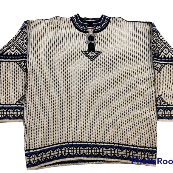 Vintage Dale Of Norway Sweater Pullover 100% Wool Knit Sz XL Unisex Dale Classic - Picture 1 of 13